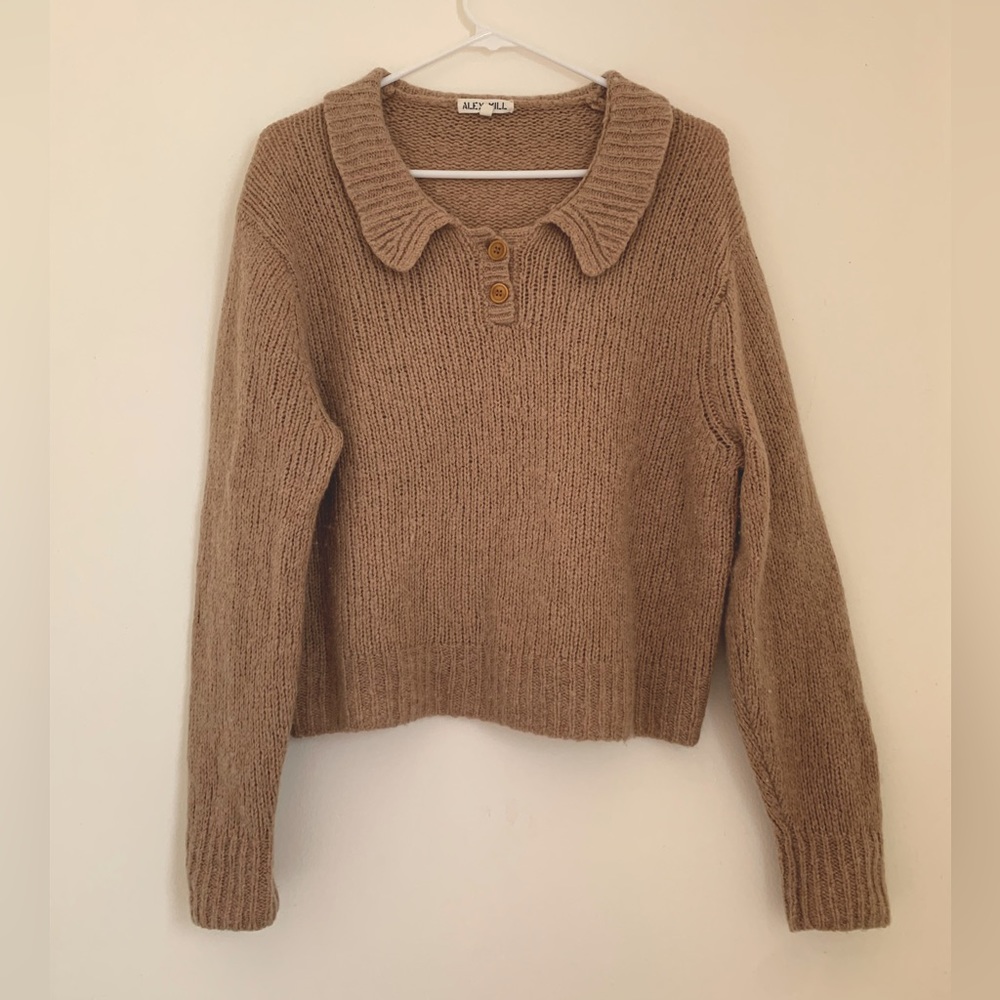 Alex Mill Cashmere Polo Frankie Sweater (XL)